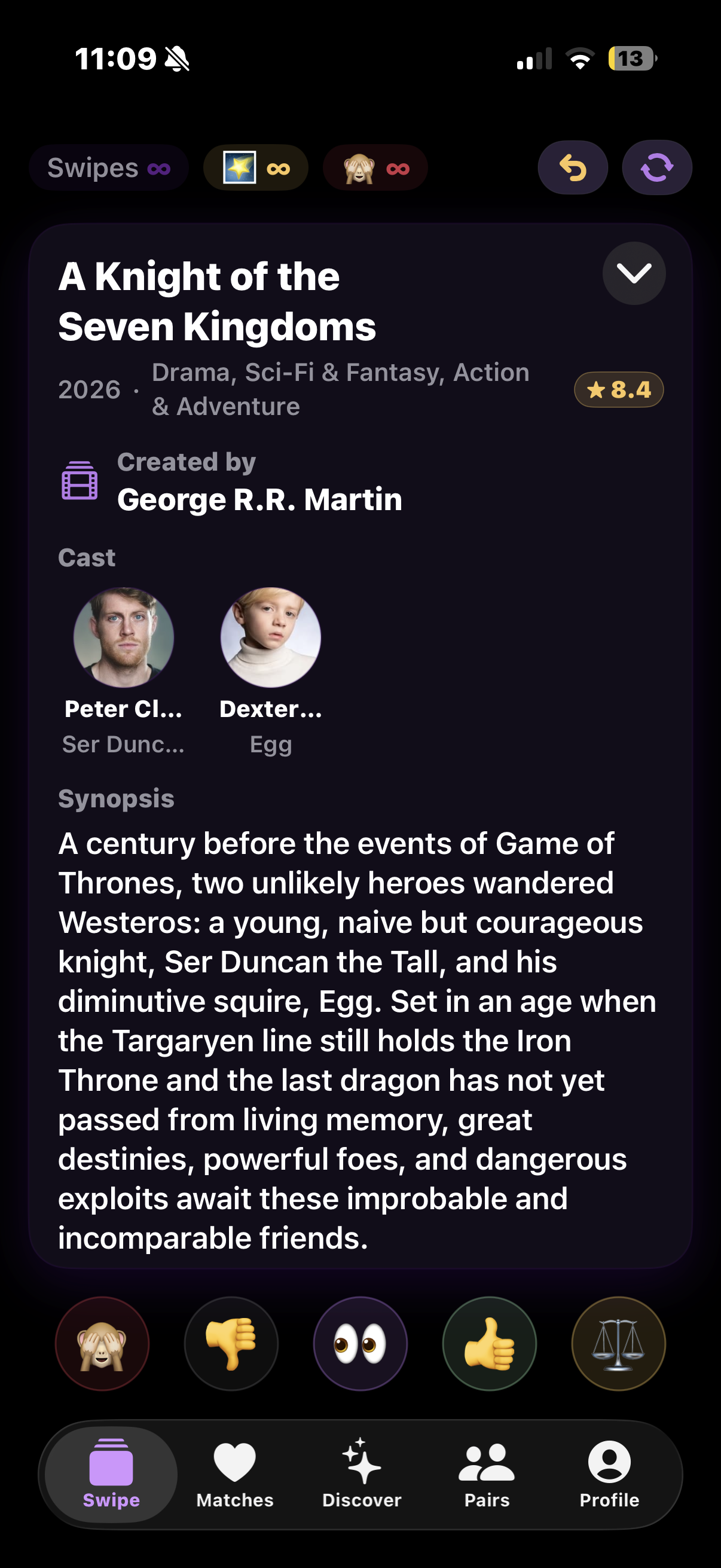 UPick title detail — A Knight of the Seven Kingdoms